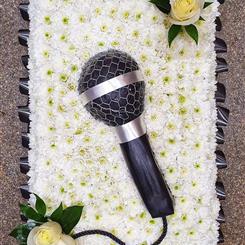 Microphone funeral tribute 