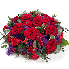 Red Rose &amp; Purple Posy P176