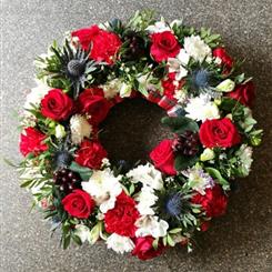 Red and White Wreath