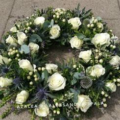 White Rose and Thistle Wreath  W179