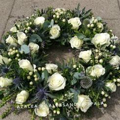 White Rose and Thistle Wreath  W161