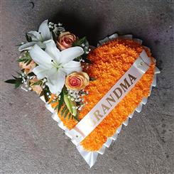 Orange heart H205