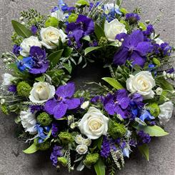 Wreath with orchids