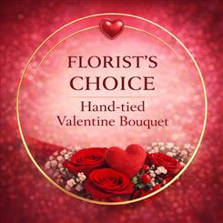 Florist Choice Hand-tied Valentines Bouquet