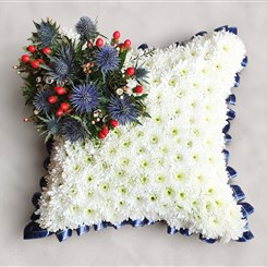 Blue Tartan Based Cushion C224