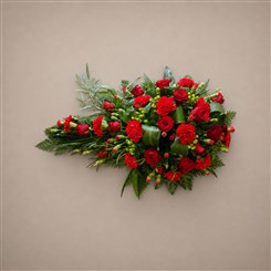 Red Rose &amp; Carnation Single Ended Spray S143