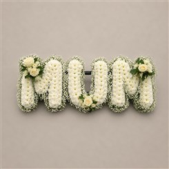 White Gyp MUM Letters L262