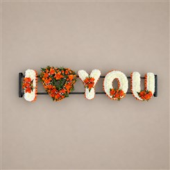 Orange I LOVE YOU Letters L282