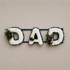DAD letters with berries - Funeral Flowers Aberdeen